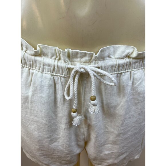 Hang Ten Women’s Cream Drawstring Shorts With Pockets Size L - New - Picture 5 of 10